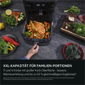 Friteuza cu aer cald AEG AAFD11B, 11L, 8 programe, design vertical - Img 5