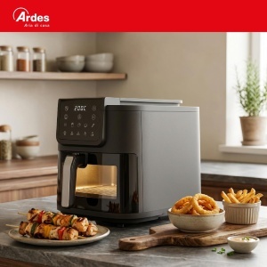 Friteuza cu aer cald Ardes ARFRYA08LV, 8 litri, negru, cu display digital - Img 2
