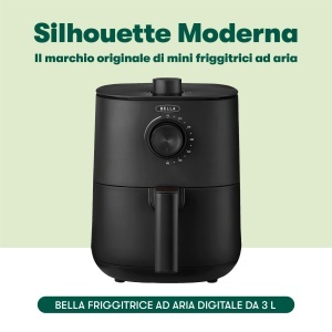 Friteuza cu aer cald BELLA 3L Manuala Negru Mat Fara Ulei Tehnologie Circular Heat - Img 3