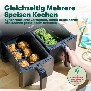 Friteuza cu aer cald Bella 8L, 1700W, negru, cu touchscreen si 8 functii - Img 3