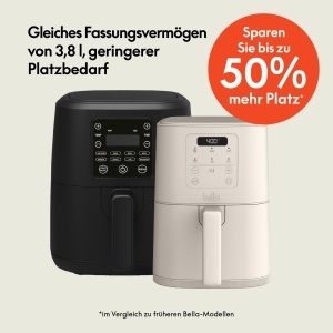 Friteuza cu aer cald Bella Slim 4.0 Qt, capacitate XL, 1300W, Oatmilk - Img 3