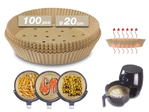 Friteuza cu aer cald Beper C103ACC001, set 100 buc, 20 cm, antiaderent