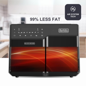 Friteuza cu aer cald BLACKDECKER BXAF9000E 2500W Double Cooking 9L - Img 7