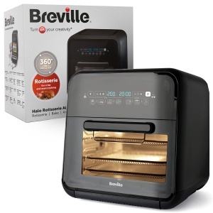 Friteuza cu aer cald Breville Halo VDF127X, 10 l, 2000 W, negru si gri