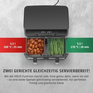 Friteuza cu aer cald CASO AirFry DuoChef, 14L, 10 programe, 2 camere - Img 5