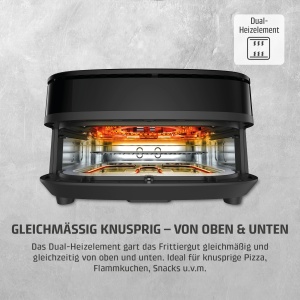 Friteuza cu aer cald CASO AirFryPizzaChef, 6L, Dual-Heating, Design compact - Img 4