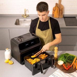 Friteuza cu aer cald Cecotec Cecofry Advance 9000, 2200 W, 9L, Dual-Temperatura - Img 5