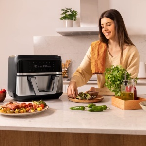 Friteuza cu aer cald Cecotec CecoFry Advance Double, 9L, 2850W, Digitala - Img 8