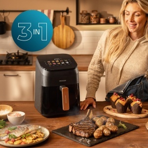Friteuza cu aer cald Cecotec CecofryGrill Smokin 4500, 4,5L, 1900W - Img 4