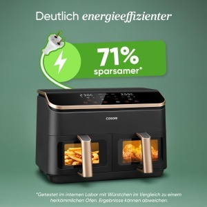 Friteuza cu aer cald Cosori Dual Basket 8,5L, 1750W - Img 7