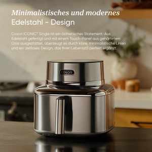 Friteuza cu aer cald COSORI ICONIC, 6.2L, Inox, PFAS Free - Img 4