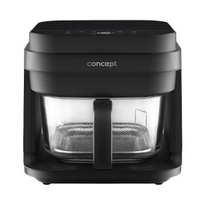 Friteuza cu aer cald GLASS FAST 5,5 L FR5500, Negru - Img 3