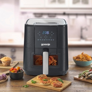 Friteuza cu aer cald Gorenje AF1350DWB, 5.4L, 1350W, Negru, 8 programe automate - Img 9