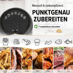 Friteuza cu aer cald GOURMETmaxx 2.3L, 1000W, Timer 60 min, Rapid-Air - Img 4
