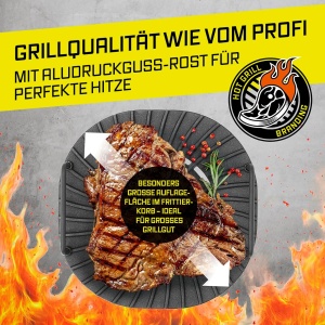 Friteuza cu aer cald GOURMETmaxx FryBBQ 5L, 2000W, 2 in 1 - Img 4