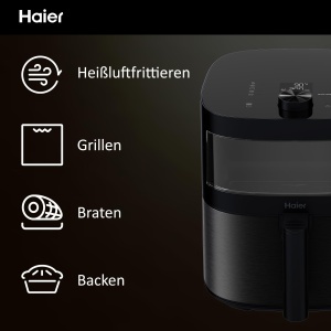 Friteuza cu aer cald Haier HAF5TWA3, 7 litri, 1700W, cu 9 programe - Img 4