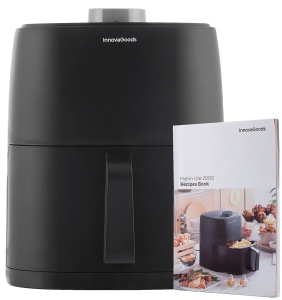 Friteuza cu aer cald InnovaGoods Fryinn Lite 2000, 2L, 1200W, Negru