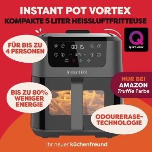 Friteuza cu aer cald Instant Pot Vortex Compact, 5L, ClearCook, Economie de energie - Img 2