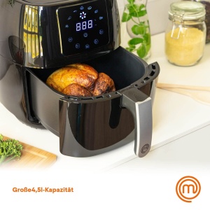 Friteuza cu aer cald MasterChef 4.5L 1400W, neagra, cu touchscreen - Img 2