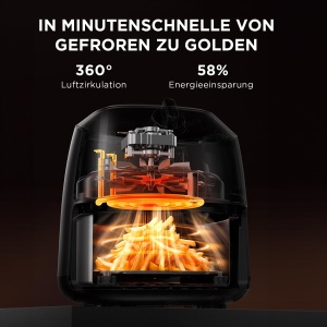 Friteuza cu aer cald Midea 2L, 1150W, neagra - Img 3