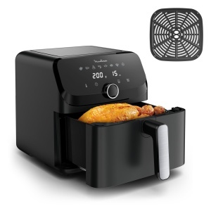 Friteuza cu aer cald Moulinex Easy Fry Mega EZ8558F0, 7.5L, 8 programe, Negru