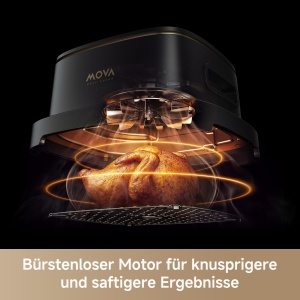Friteuza cu aer cald Mova Aeroglass AF20 Pro, 4l 2,5l, motor fara perii - Img 6