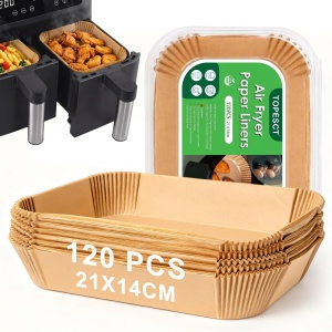 Friteuza cu aer cald Ninja AF300EU, 120 bucati hartie antiaderenta, compatibila cu modele duale
