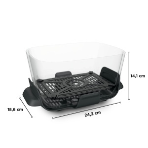 Friteuza cu aer cald Ninja CRISPi DualZone, 7.6 L, 8 functii, sticla - Img 3