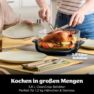 Friteuza cu aer cald Ninja CRISPi FN101EUST, 3.8L, 1700W, culoare Stein - Img 6