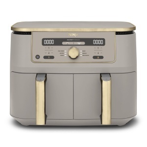 Friteuza cu aer cald Ninja Dual Zone DZ400EUSTGD, 9.5L, 6 functii, Stone Gold