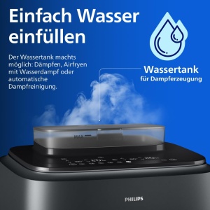 Friteuza cu aer cald Philips Steam Airfryer 5000 Series, 9L, cu functie de abur - Img 7