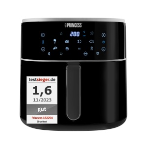 Friteuza cu aer cald Princess 182254, 8 L, 1800 W, neagra