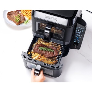 Friteuza cu aer cald Salter VertiCook View 9L 12 functii 2 cosuri de 45L PFAS-free - Img 9