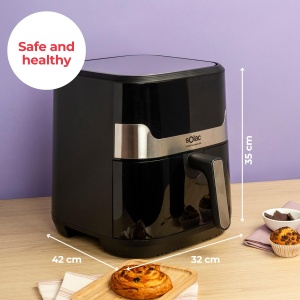 Friteuza cu aer cald Solac Leviter Gourmet G80 8L Ecran digital 8 programe presetate - Img 9