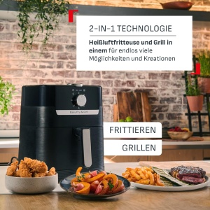 Friteuza cu aer cald Tefal Easy Fry Grill XL, 4.6 L, 2-in-1, Alb - Img 2