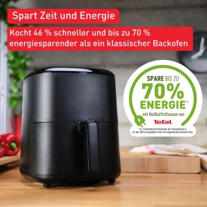 Friteuza cu aer cald Tefal Easy Fry Max EY2458 5L 10 programe Negru - Img 4
