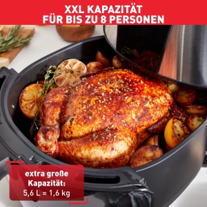Friteuza cu aer cald Tefal Easy Fry XXL EY701D 1850W 16 kg Touchscreen NegruInox - Img 5