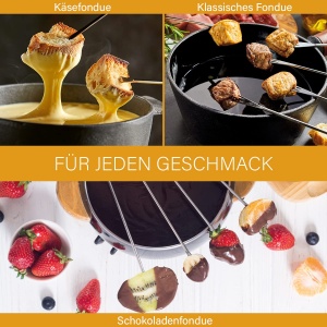 Friteuza cu fondue Bomann(r) 2in1 incl. 6 furculite pentru fondue | Fondue pentru fondue de ciocolata si branza | Friteuza pentru 1 litru ulei/grasime | Panou de control cu afisaj de control | Carcasa Cool-Touch | 840 wati | FFR 1290 CB - Img 4