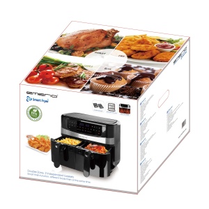 Friteuza digitala EMERIO 10L DOUBLE Air Fryer Prajirea cu aer cald fara ulei posibil 2x5L volum 12 programe fara BPA Functia SMART FINISH (ambele finisate in acelasi timp) AF-126672.4 - Img 7