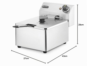 Friteuza HENDI 6L, 3300W, cu Frittierkorb si Capac - Img 6