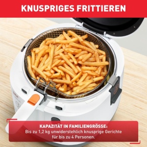 Friteuza Tefal FF1631 Filtra One | 1.900 W | Capacitate 1,2 kg | Sistem de ulei curat | Strecuratoare pentru reziduuri de prajit | Izolat termic | Alb sigur pentru masina de spalat vase - Img 3