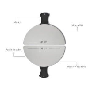 G3 Ferrari R10006PA XXL Palete Aluminiu pentru Pizza Diametru 31 cm Usor de Curatat - Img 2