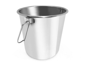 Galeata din otel inoxidabil HENDI, 10L, cu maner ergonomic