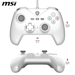 Gamepad MSI Force GC200 White cablu USB 30 vibratii duale analog sticks avansate - Img 7