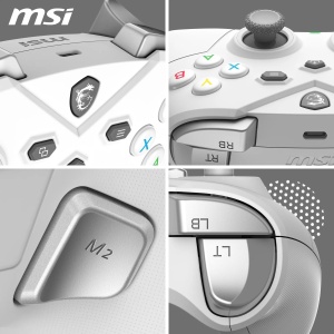 Gamepad wireless MSI FORCE GC300, conectivitate tripla, alb, autonomie 20 ore - Img 7