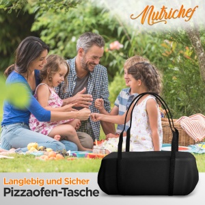 Geanta pentru Pizza NutriChef NCPIZOVN, Oxford 300D, cu curea de umar, 155x117 cm - Img 7