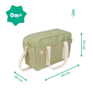 Geanta pentru scutece Badabulle Bowling Olive - Capacitate 20L, 8 buzunare - Img 7