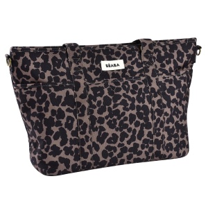 Geanta pentru scutece Beaba Madrid 22L, design unisex, 11 compartimente, leopard - Img 4
