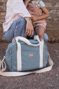 Geanta pentru scutece BEABA Paris, 16L, verde, cu 10 compartimente - Img 7
