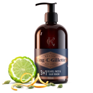 Gel de curatare pentru barba si fata King C. Gillette 350ml - cu cocos si avocado